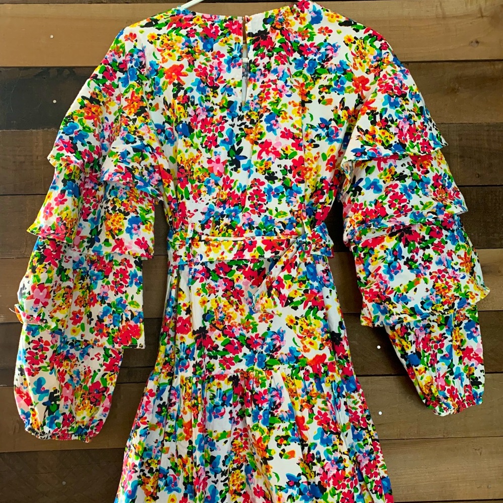 ASOS Funky Ruffle Floral Dress - Picture 3 of 8
